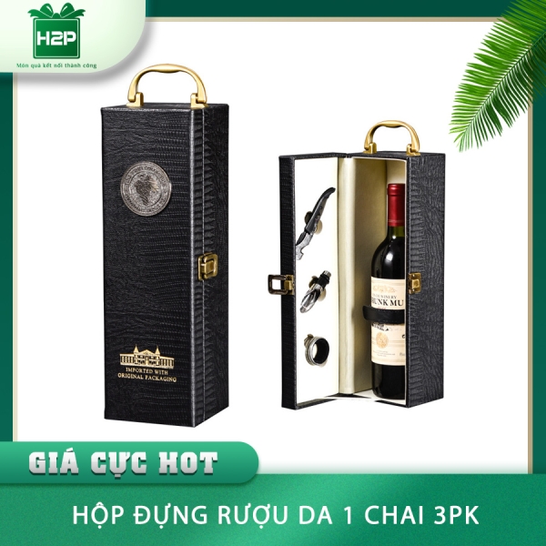 HỘP ĐỰNG RƯỢU DA 1 CHAI HDRD-02